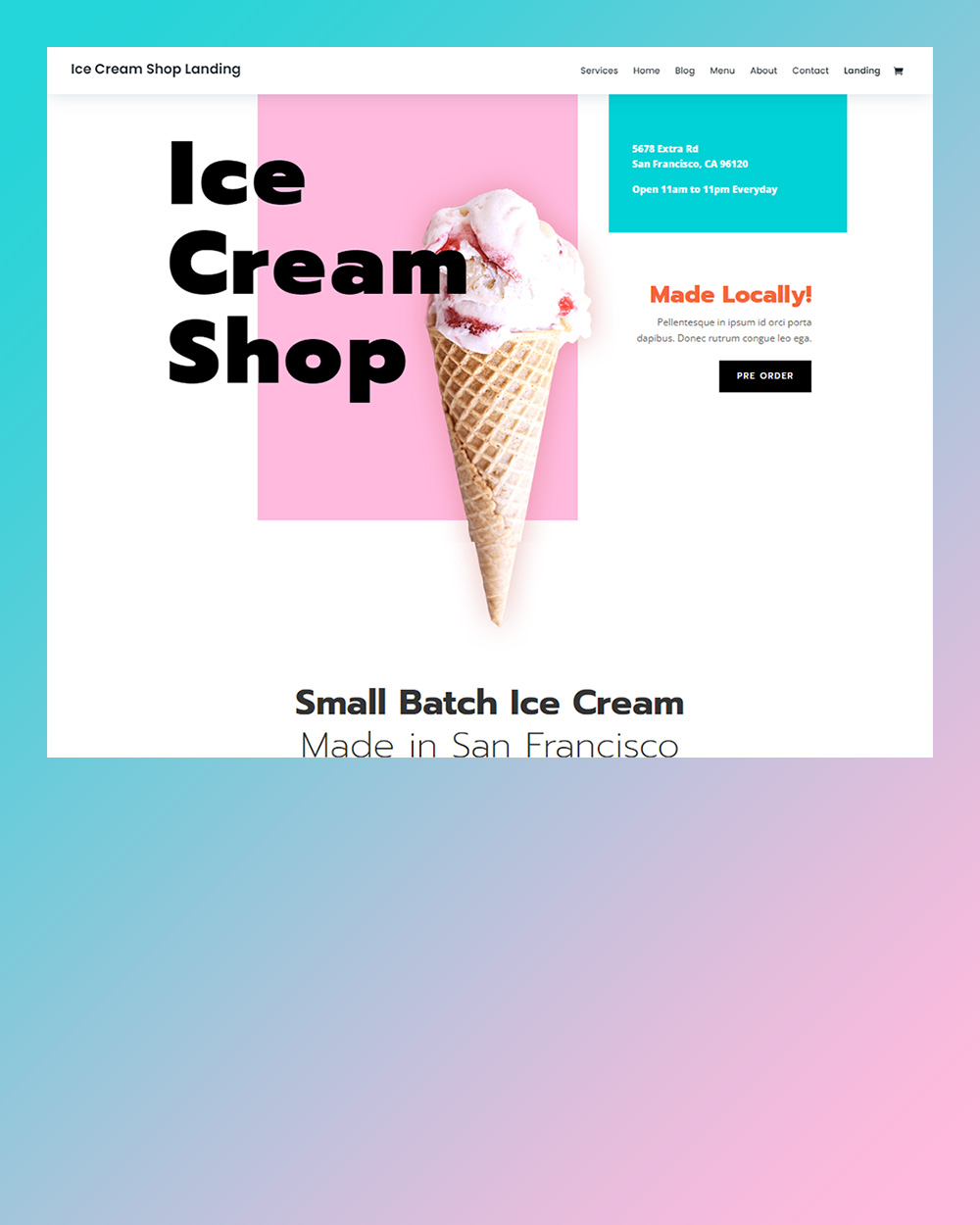 divi ice cream обработано