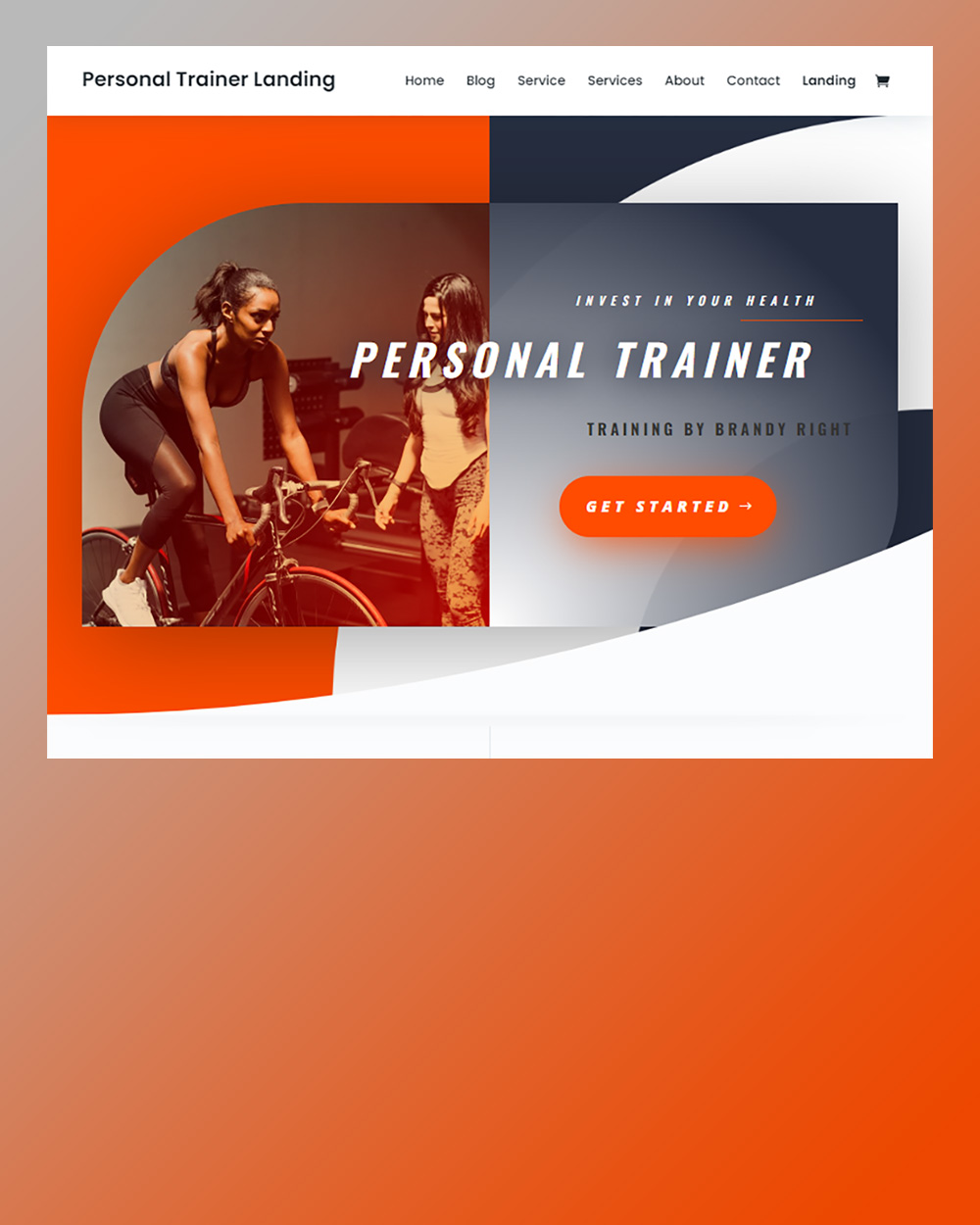 divi personal trainer landing page обработано