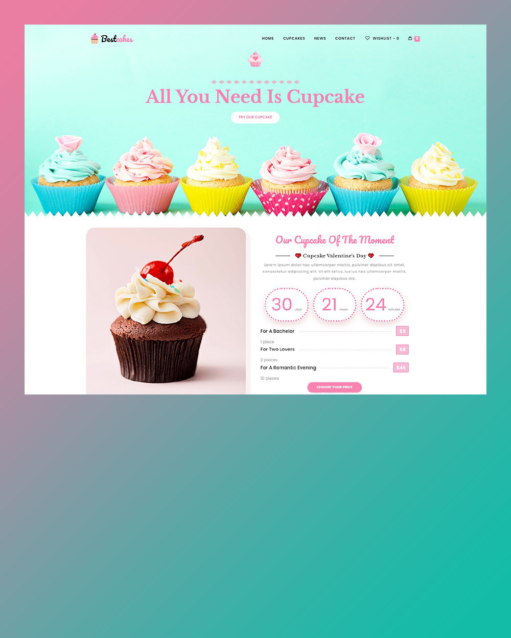 oceanwp cupcake обработано