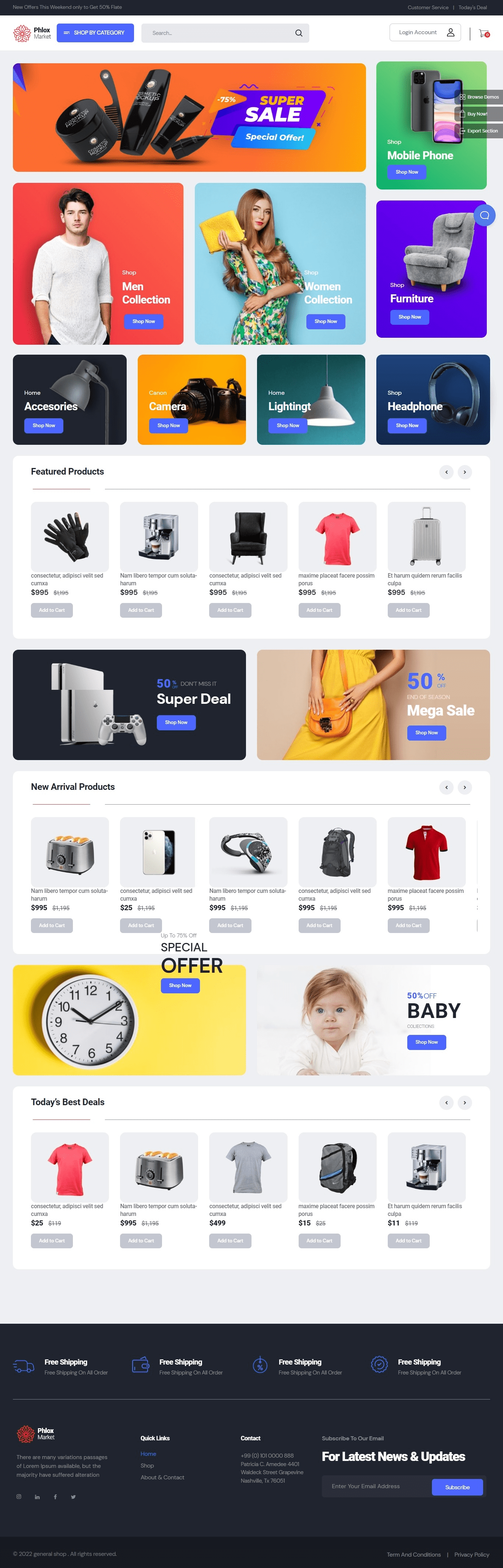 Phlox Retail Online Shop template