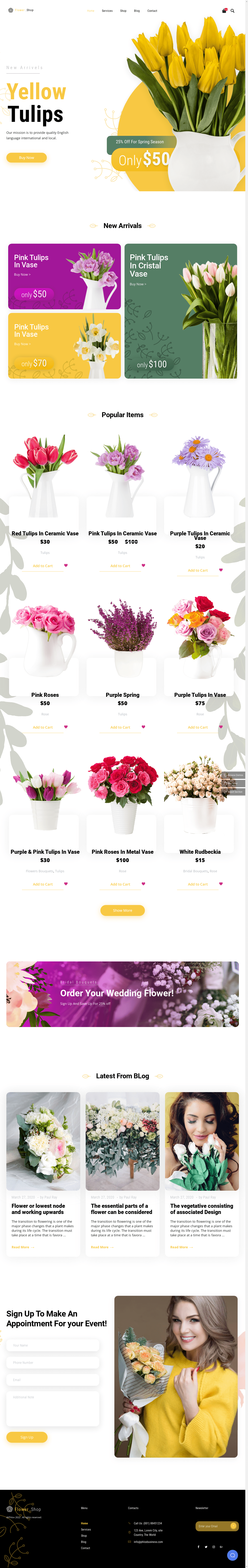 phlox flower shop template