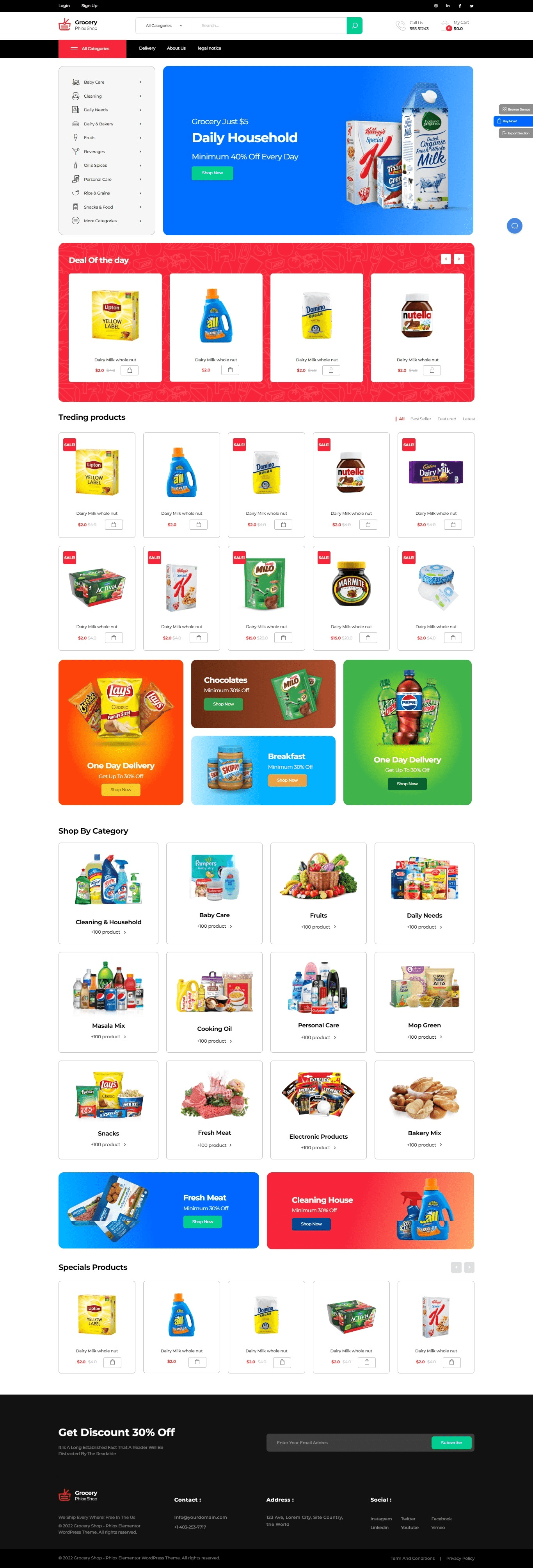 phlox grocery online shop template