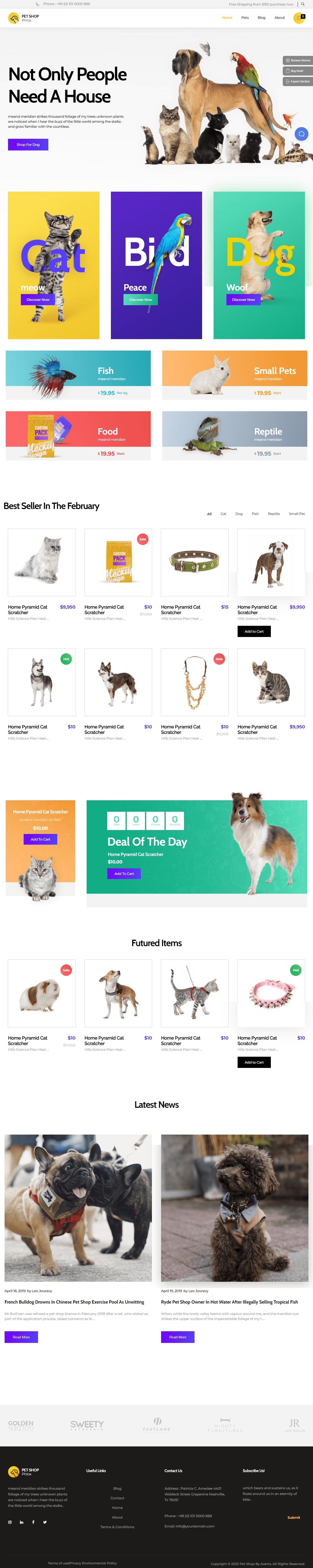 phlox pet shop template