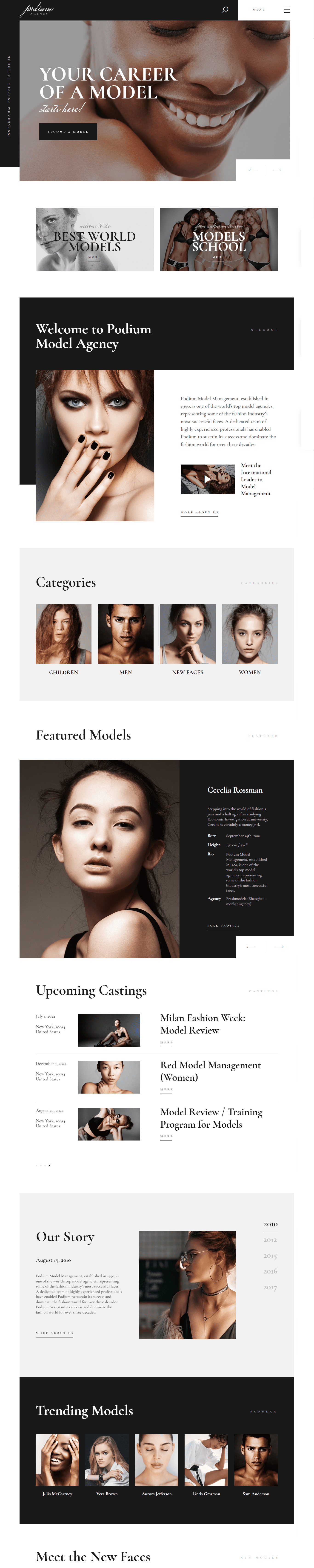 podium model agency