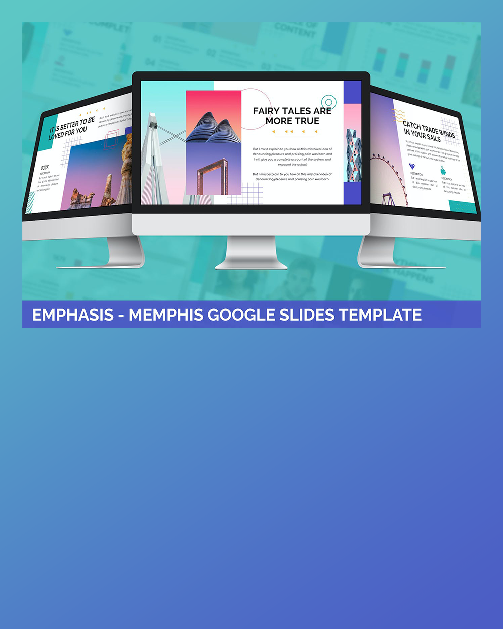 Emphasis Memphis Google Slides Template 1 gradient