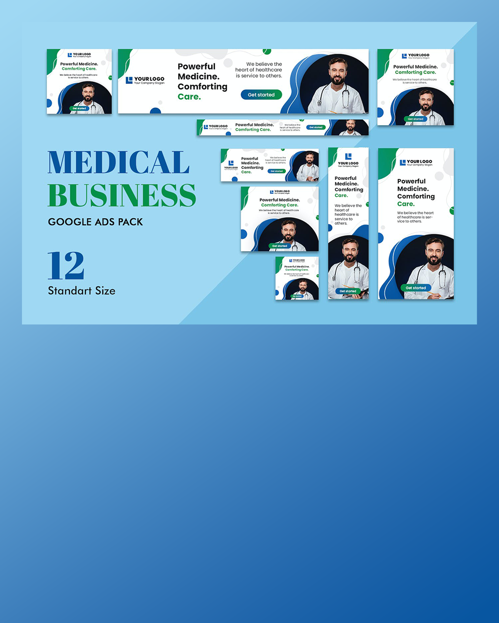 Google Ads Web Banner Medical Business gradient
