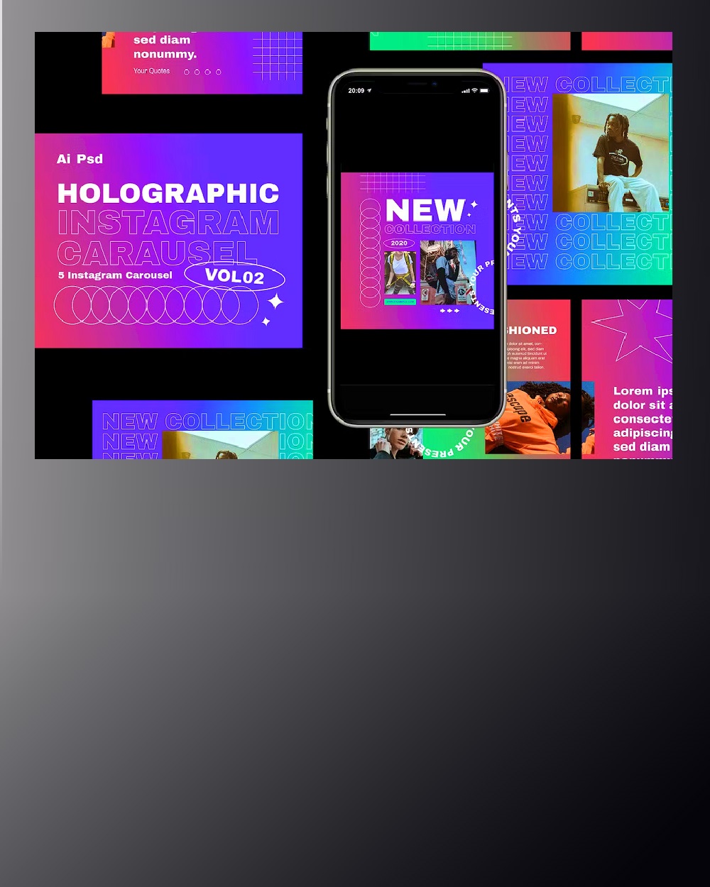 Holographic Instagram Post Vol Cover